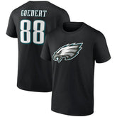 Dallas Goedert Philadelphia Eagles Icon Player Name & Number T-Shirt - Black - NFL