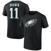 A.J. Brown Philadelphia Eagles Icon Player Name & Number T-Shirt - Black - NFL