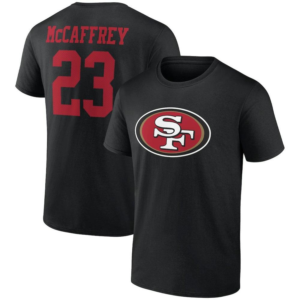 Christian McCaffrey San Francisco 49ers Icon Player Name & Number T-Shirt - Black - NFL