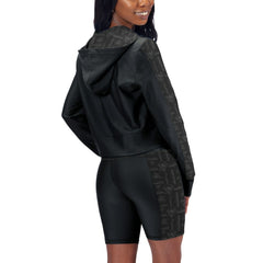 Pittsburgh Penguins Women's Cropped Full-Zip Hoodie - Black | NHL discount