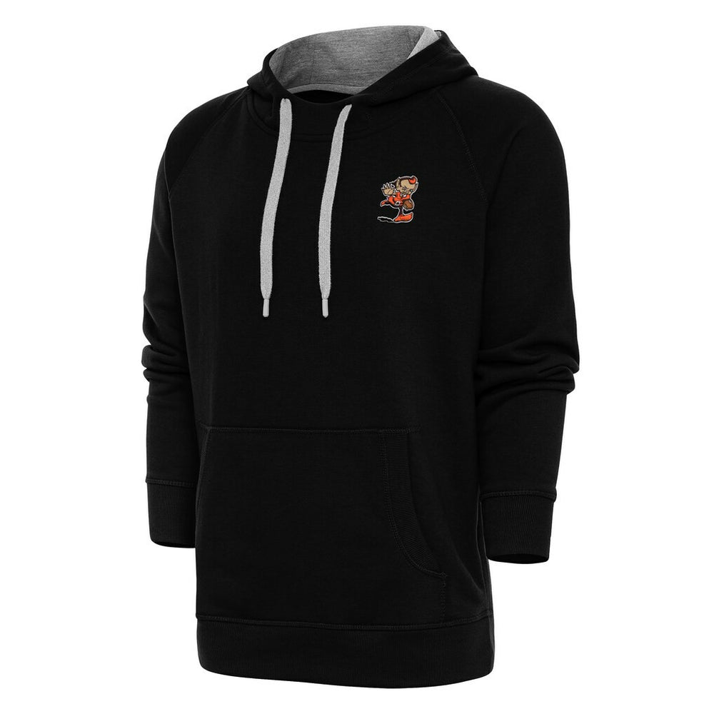 Cleveland Browns Antigua Team Logo Victory Pullover Hoodie - Black - NFL