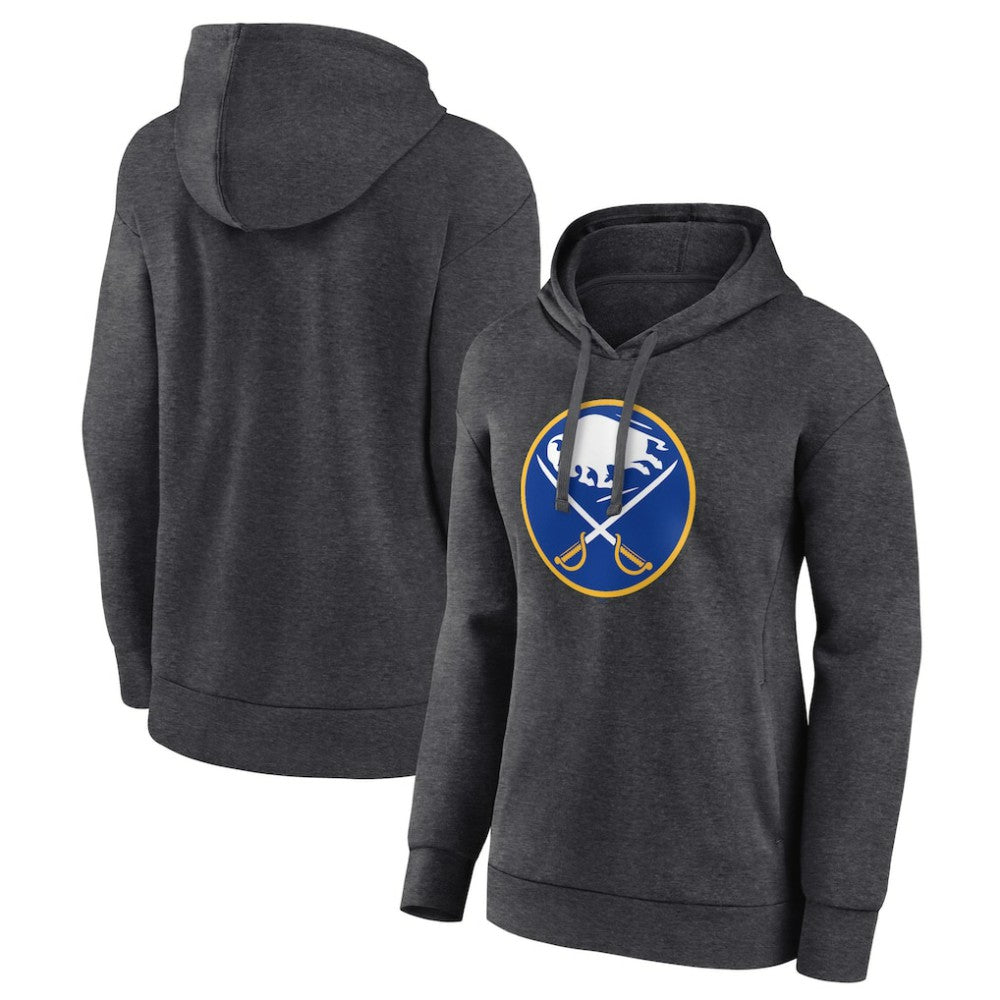 Buffalo Sabres Women's Primary Logo Pullover Hoodie - Charcoal | NHL sale