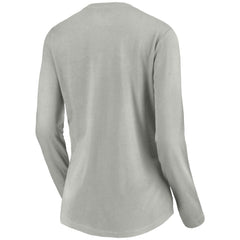 St. Louis Blues Women's Primary Logo Team Long Sleeve V-Neck T-Shirt - Heather Gray | NHL near me