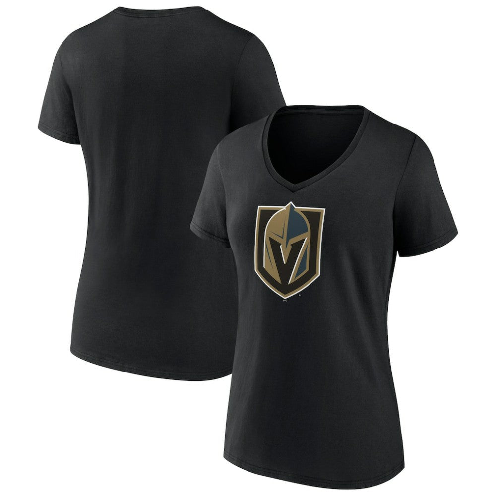 Vegas Golden Knights Women's Team Primary Logo V-Neck T-Shirt - Black | NHL sale