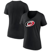 Carolina Hurricanes Women's Team Primary Logo V-Neck T-Shirt - Black | NHL sale