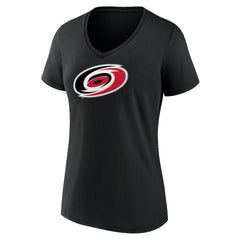 Carolina Hurricanes Women's Team Primary Logo V-Neck T-Shirt - Black | NHL sale