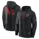 Arizona Cardinals Layered Logo Statement Pullover Hoodie - Black - Nike
