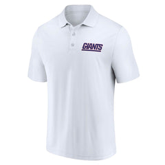 New York Giants Lockup Two-Pack Polo Set - White/Royal - Fanatics