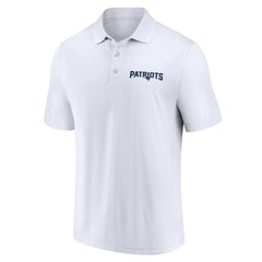 New England Patriots Lockup Two-Pack Polo Set - White/Navy - Fanatics