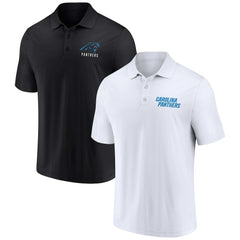 Carolina Panthers Lockup Two-Pack Polo Set - White/Black - Fanatics