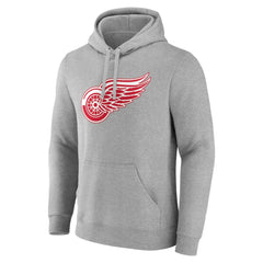 Detroit Red Wings Primary Team Logo Pullover Hoodie - Gray | NHL online