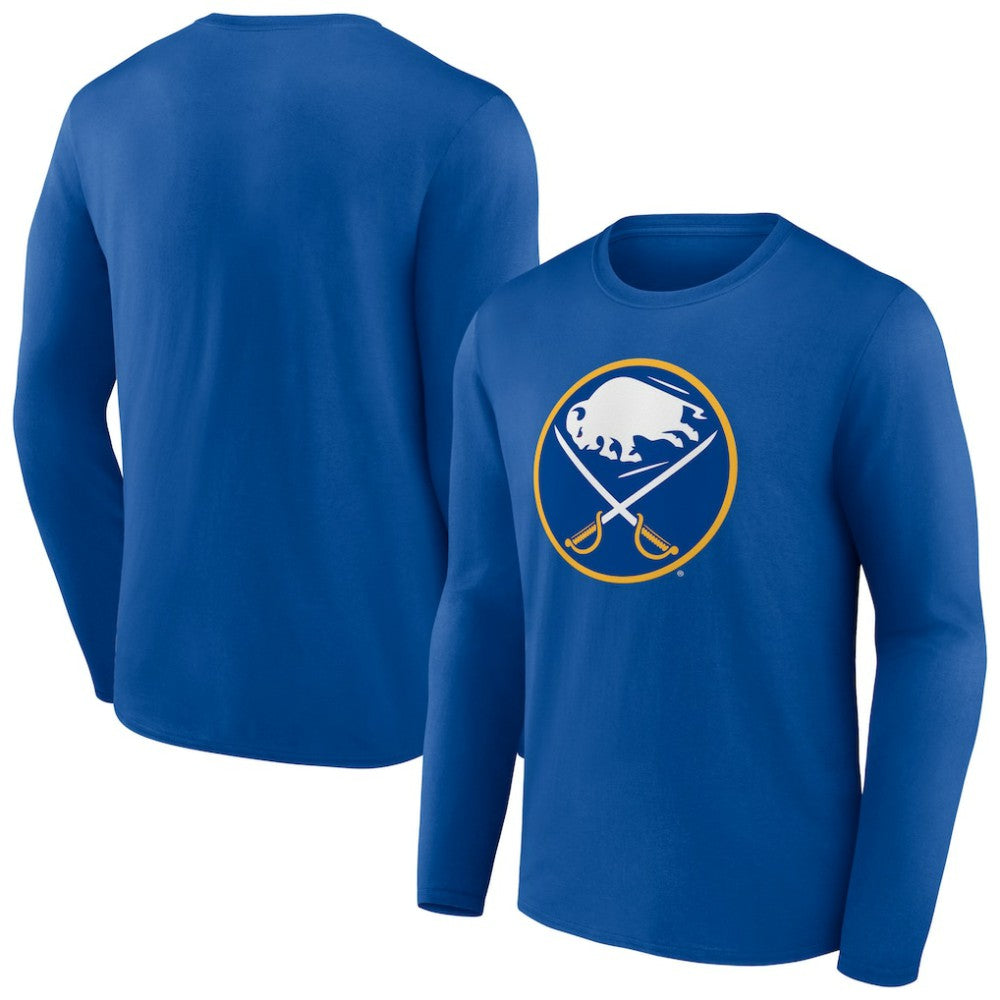 Buffalo Sabres Primary Logo Team Long Sleeve T-Shirt - Royal | NHL Lifestyle