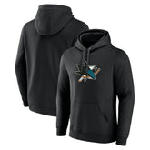 San Jose Sharks Primary Team Logo Pullover Hoodie - Black | NHL online