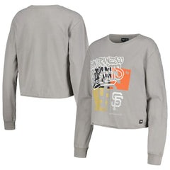San Francisco Giants The Wild Collective Women's Cropped Long Sleeve T-Shirt Sale