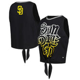 San Diego Padres The Wild Collective Women's Twisted Tie Front Tank Top Outlet