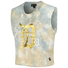 Detroit Tigers The Wild Collective Women's Washed Muscle Tank Top Discount