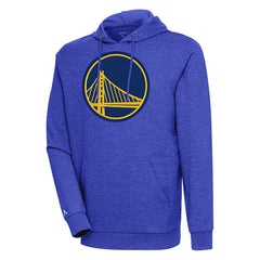Golden State Warriors Antigua Action Pullover Hoodie Heather Royal