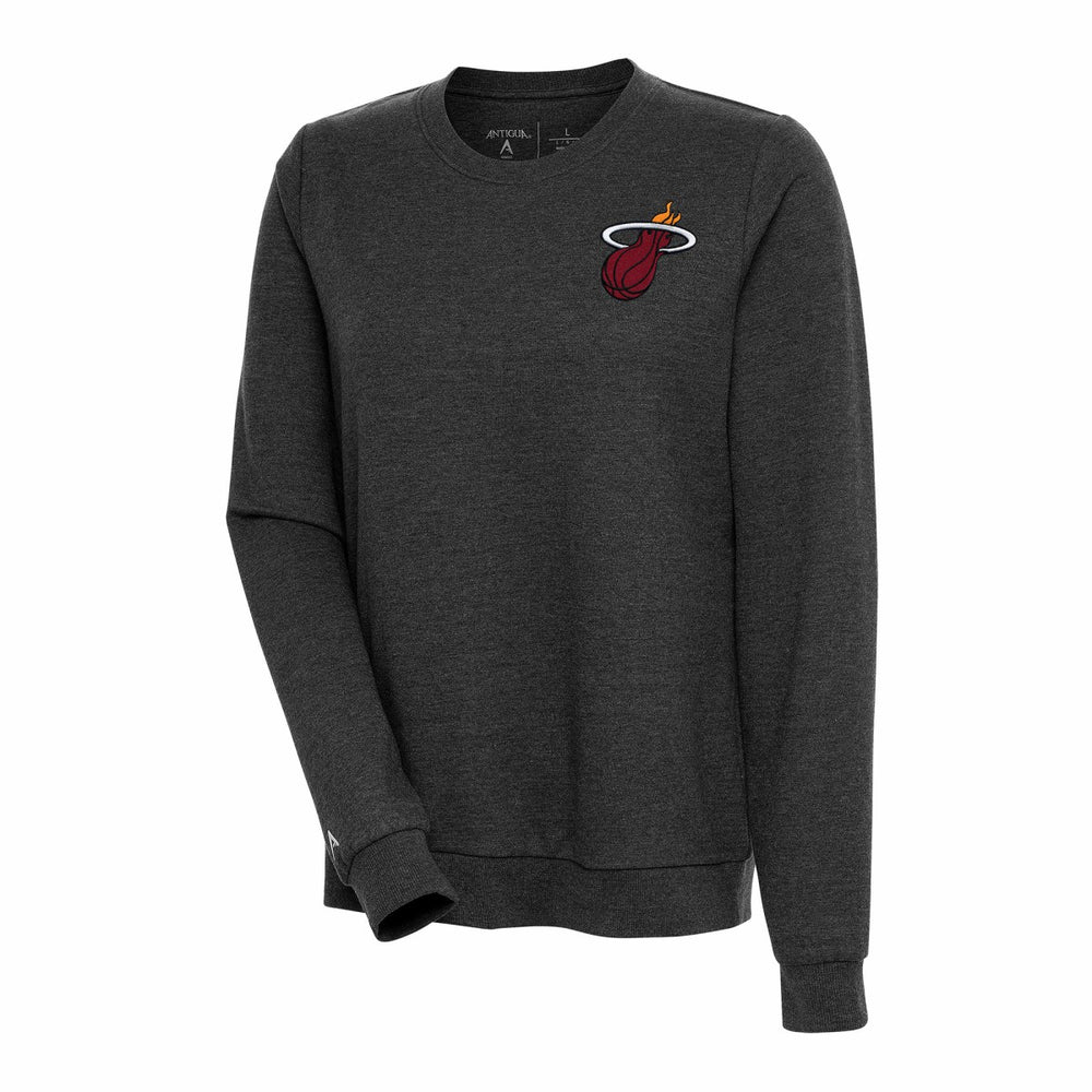 Miami Heat Antigua Women's Action Pullover Sweatshirt Heather Black