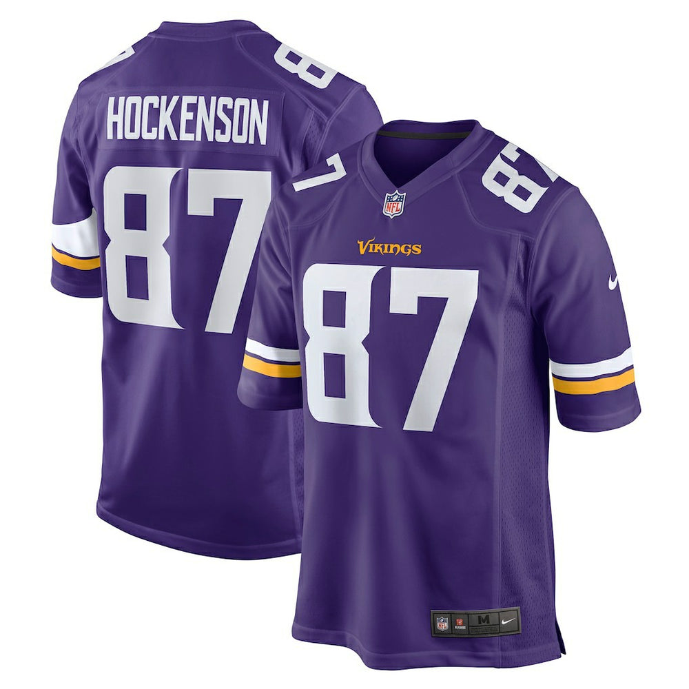 T.J. Hockenson Minnesota Vikings Game Player Jersey - Purple - Nike