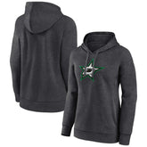 Dallas Stars Women's Primary Logo Pullover Hoodie - Charcoal | NHL Clearance