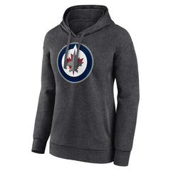Winnipeg Jets Women's Primary Logo Pullover Hoodie - Charcoal | NHL sale