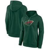 Minnesota Wild Women's Primary Logo Pullover Hoodie - Green | NHL Lifestyle