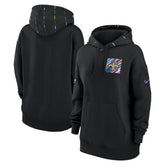 New Orleans Saints Women's 2023 NFL Crucial Catch Club Pullover Hoodie - Black - Nike
