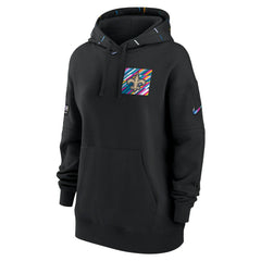 New Orleans Saints Women's 2023 NFL Crucial Catch Club Pullover Hoodie - Black - Nike