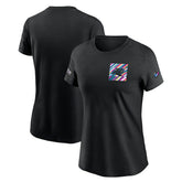 Carolina Panthers Women's Crucial Catch Sideline Tri-Blend T-Shirt - Black - Nike
