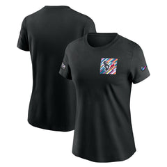 Houston Texans Women's Crucial Catch Sideline Tri-Blend T-Shirt - Black - Nike