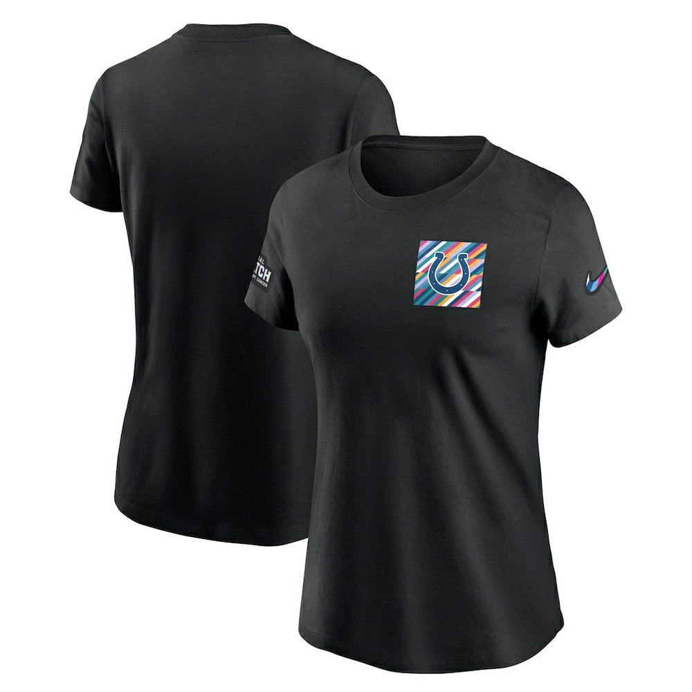 Indianapolis Colts Women's Crucial Catch Sideline Tri-Blend T-Shirt - Black - Nike