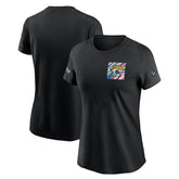 Jacksonville Jaguars Women's Crucial Catch Sideline Tri-Blend T-Shirt - Black - Nike