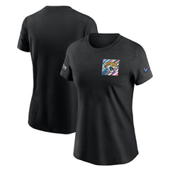 Jacksonville Jaguars Women's Crucial Catch Sideline Tri-Blend T-Shirt - Black - Nike