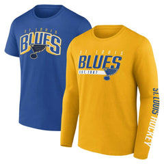 St. Louis Blues Fanatics Bottle Rocket T-Shirt Combo Pack - Gold/Blue | Fanatics sale