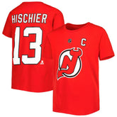 Nico Hischier New Jersey Devils Youth Player Name & Number T-Shirt - Red | NHL Clearance
