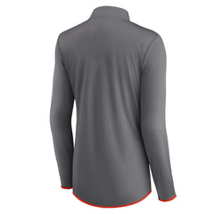 Cleveland Browns Women's Adult Corner Long Sleeve 1/4 Zip Top - Gray - NFL