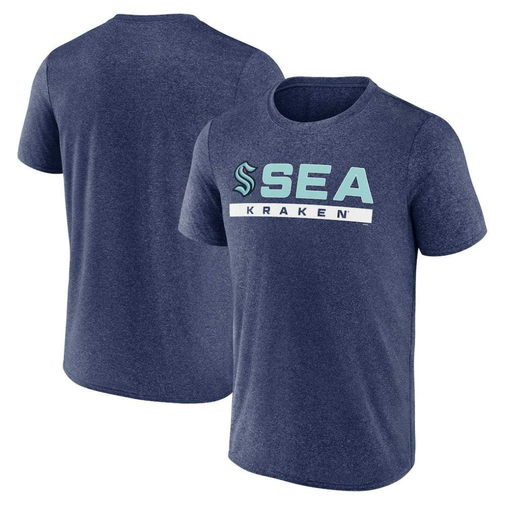 Seattle Kraken Fanatics Playmaker T-Shirt - Heather Deep Sea Blue | Fanatics online