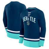 Seattle Kraken Fanatics Back Pass Lace-Up Long Sleeve T-Shirt - Deep Sea Blue | Fanatics near me