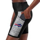 Buffalo Bills Certo Women's High Waist Logo Two-Pocket Biker Shorts - Black - NFL