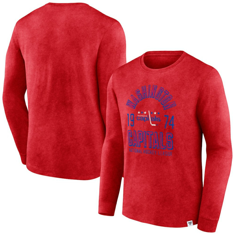 Washington Capitals Fanatics Keep The Zone Long Sleeve T-Shirt - Heather Red | Fanatics on sale