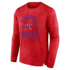 Washington Capitals Fanatics Keep The Zone Long Sleeve T-Shirt - Heather Red | Fanatics on sale