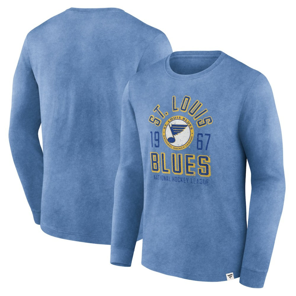 St. Louis Blues Fanatics Keep The Zone Long Sleeve T-Shirt - Heather Blue | Fanatics on sale