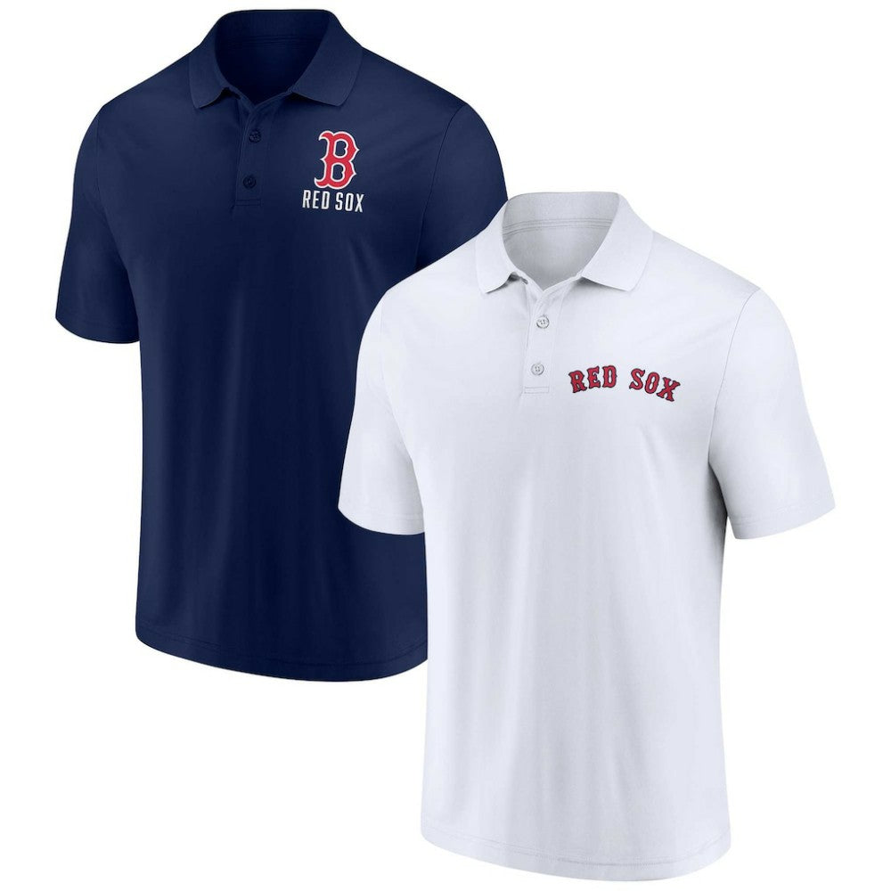 Boston Red Sox Fanatics Two-Pack Logo Lockup Polo Set Discount
