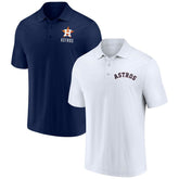 Houston Astros Fanatics Two-Pack Logo Lockup Polo Set Outlet