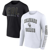 Colorado Rockies Fanatics Two-Pack Combo T-Shirt Set Sale