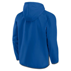 Fanatics Dallas Mavericks Anorak Flagrant Foul Color-Block Raglan Hoodie Half-Zip Jacket Blue/Gray