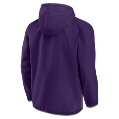 Fanatics Phoenix Suns Anorak Flagrant Foul Color-Block Raglan Hoodie Half-Zip Jacket Purple/Gray