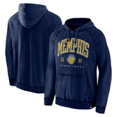 Fanatics Memphis Grizzlies Foul Trouble Snow Wash Raglan Pullover Hoodie Heather Navy