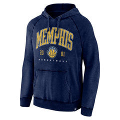Fanatics Memphis Grizzlies Foul Trouble Snow Wash Raglan Pullover Hoodie Heather Navy