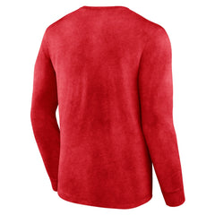 Fanatics LA Clippers Front Court Press Snow Wash Long Sleeve T-Shirt Heather Red